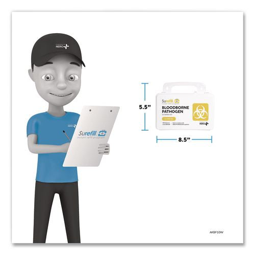 Image of SUREFILL AKBF10W 10 Series Bloodborne Pathogen Kit, 3 x 8.5 x 5.5