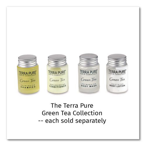Image of Diversified Hospitality Solutions Terra Pure Shampoo Jam Jar, Green Tea Lemongrass, 1 oz Jar, 300/Carton