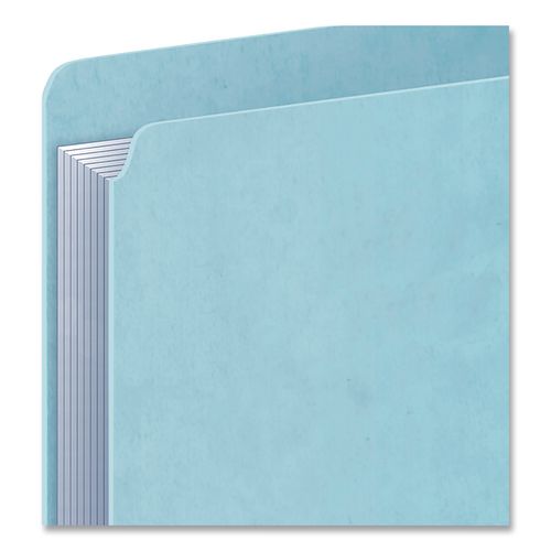 Image of Pendaflex® 9300T 1/3 Pressboard Expanding File Folders, 1/3-Cut Tabs: Assorted, Legal Size, 1" Expansion, Blue, 25/Box