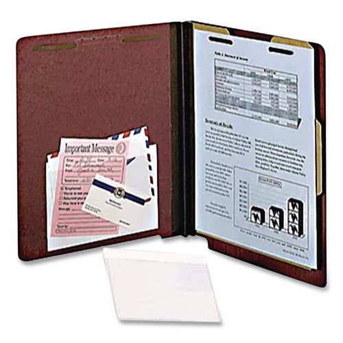 Image of Pendaflex® 99377 Self-Adhesive Pockets, 8" x 5", Clear Front/White Back, 100/Box