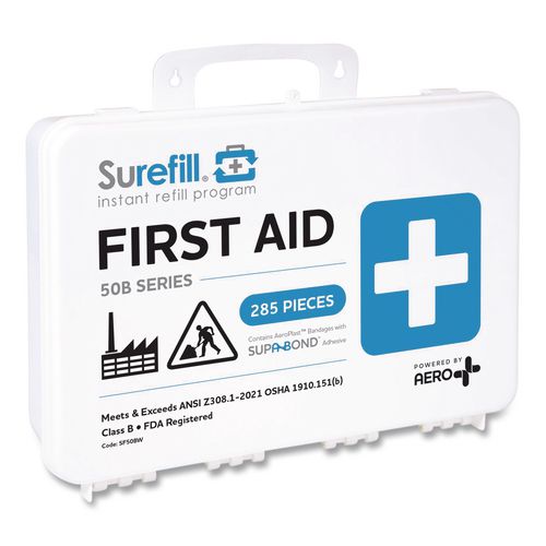 Image of SUREFILL SF50BW 50 Series ANSI 2021 B First Aid Kit - Weatherproof Plastic Case, 50 Person, 285 Pieces