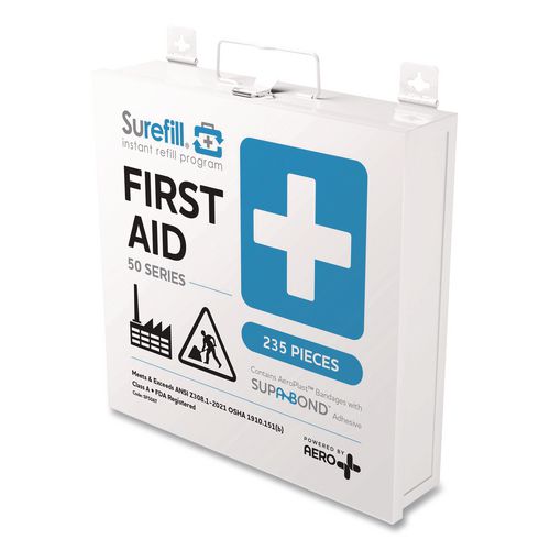 Image of SUREFILL SF50AT 50 Series ANSI A+ First Aid Kit - Metal Case, 50 Person, 235 Pieces