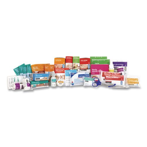 Image of SUREFILL SF80AMT 80 Series Class A 2-Shelf First Aid Cabinet - Meds, 80 Person, 479 Pieces, Metal Case