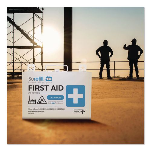 Image of SUREFILL SF25AT 25 ANSI 2021 A+ First Aid Kit with Metal Case, 111 Pieces
