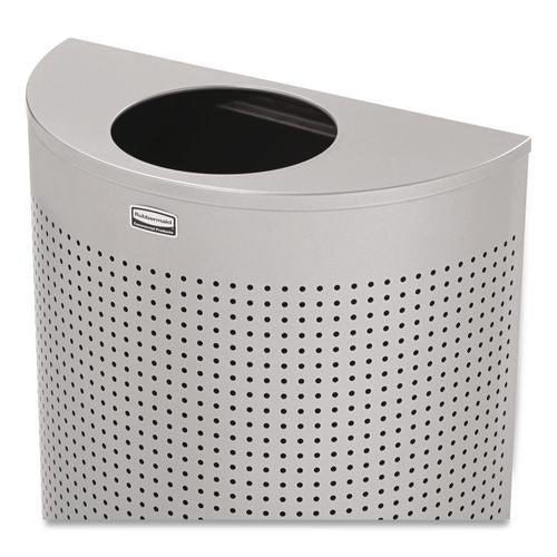 Image of Rubbermaid® Commercial FGSH12EPLSM Designer Line Silhouettes Waste Receptacle, 12 gal, Steel, Silver Metallic