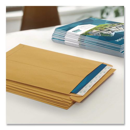 Image of Quality Park QUA44562 Redi-Strip Catalog Envelope, #10 1/2, Cheese Blade Flap, Redi-Strip Adhesive Closure, 9 x 12, Brown Kraft, 100/Box