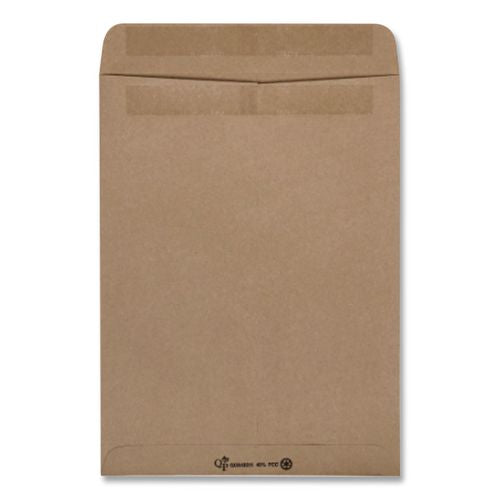 Image of Quality Park Recycled Brown Kraft Redi-Strip Envelope, #10 1/2, Cheese Blade Flap, Redi-Strip Closure, 9 x 12, Brown Kraft, 100/Box