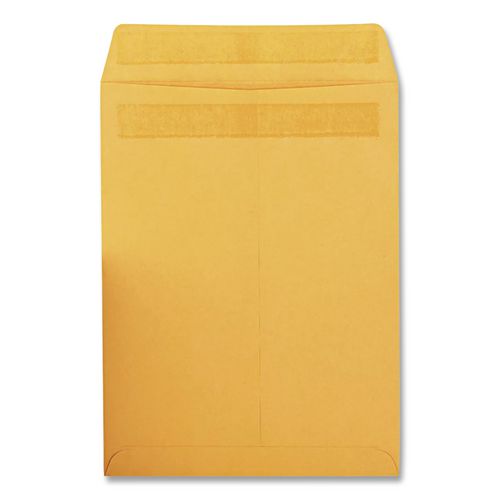 Image of Quality Park Redi-Seal Catalog Envelope, #15 1/2, Cheese Blade Flap, Redi-Seal Adhesive Closure, 12 x 15.5, Brown Kraft, 100/Box