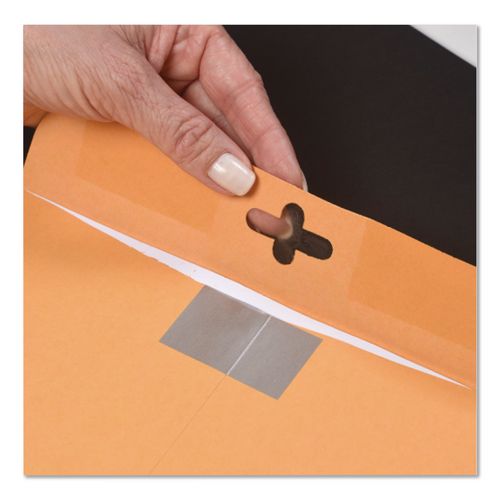 Image of Quality Park QUA43568 Postage Saving Clearclasp Kraft Envelope, #90, Cheese Blade Flap, Clearclasp Closure, 9 X 12, Brown Kraft, 100/box