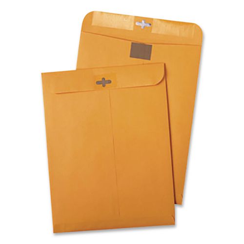 Image of Quality Park QUA43568 Postage Saving Clearclasp Kraft Envelope, #90, Cheese Blade Flap, Clearclasp Closure, 9 X 12, Brown Kraft, 100/box