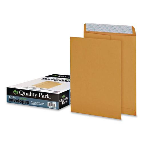 Image of Quality Park QUA43562 Redi-Seal Catalog Envelope, #10 1/2, Cheese Blade Flap, Redi-Seal Adhesive Closure, 9 x 12, Brown Kraft, 250/Box