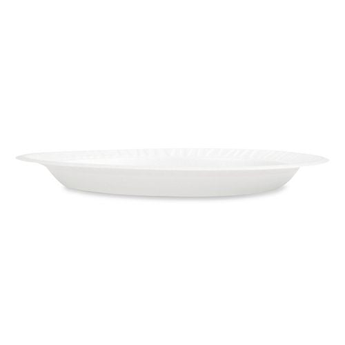 Image of Plastifar Foam Dinnerware, Plate, 9" dia, Poly Bag, White, 125/Sleeve, 4 Sleeves/Pack