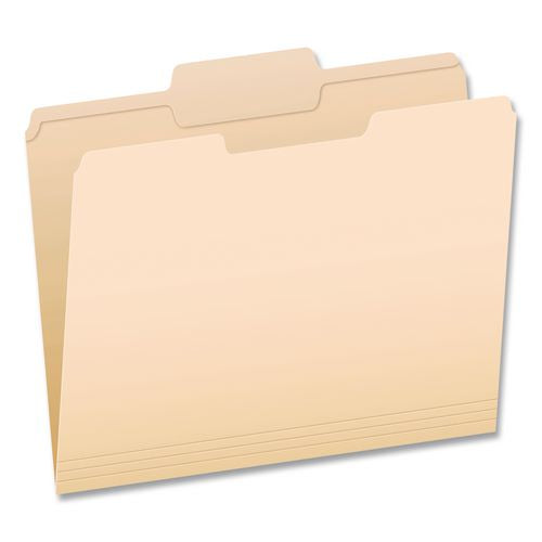 Image of Pendaflex® R752 1/3 Reinforced Top File Folders, 1/3-Cut Tabs: Assorted Positions, Letter Size, Manila, 100/Box