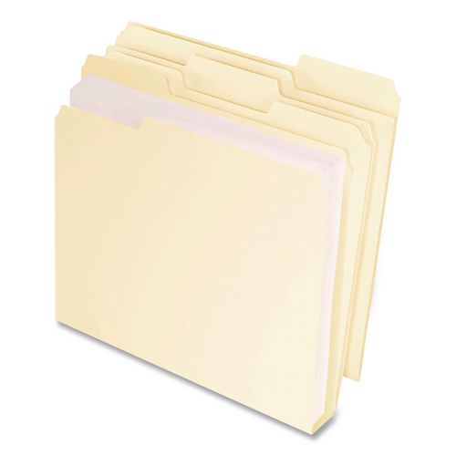 Image of Pendaflex® R752 1/3 Reinforced Top File Folders, 1/3-Cut Tabs: Assorted Positions, Letter Size, Manila, 100/Box