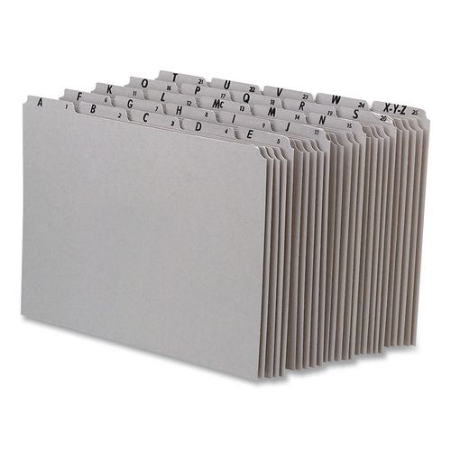 Image of Pendaflex® PN1025 Top Tab A-Z File Guides, 1/5-Cut Top Tab, A To Z, 8.5 X 14, Gray, 25/set