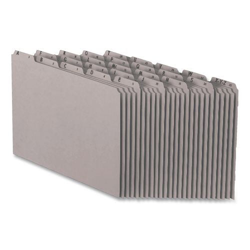 Image of Pendaflex® PN1025 Top Tab A-Z File Guides, 1/5-Cut Top Tab, A To Z, 8.5 X 14, Gray, 25/set