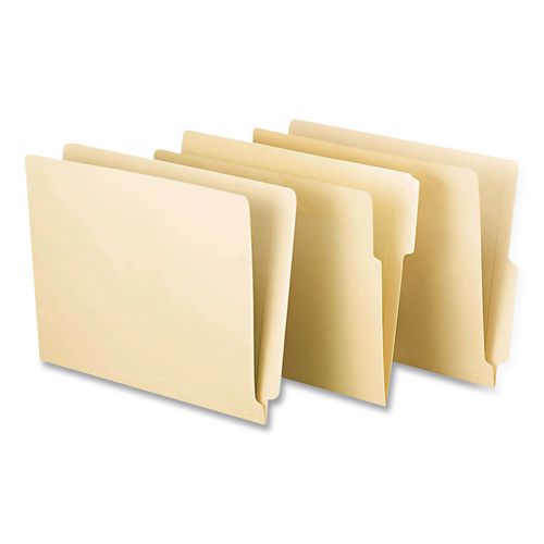 Image of Pendaflex® H114D Manila End Tab Folders, 9.5" High Front, Straight 2-Ply Tabs, Letter Size, Manila, 100/Box