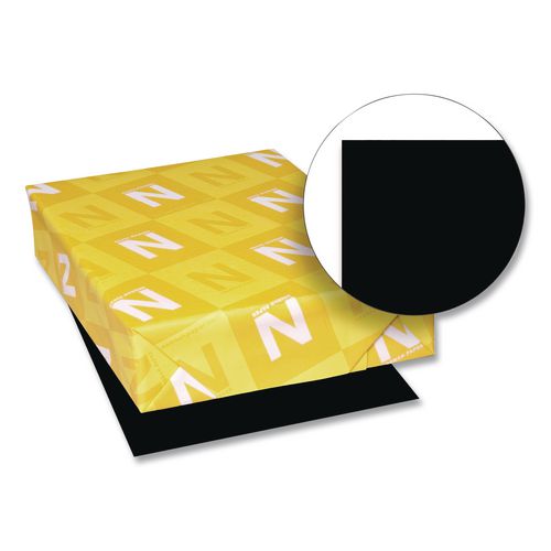 Image of Astrobrights® 22321 Color Paper, 24 lb Bond Weight, 8.5 x 11, Eclipse Black, 500/Ream
