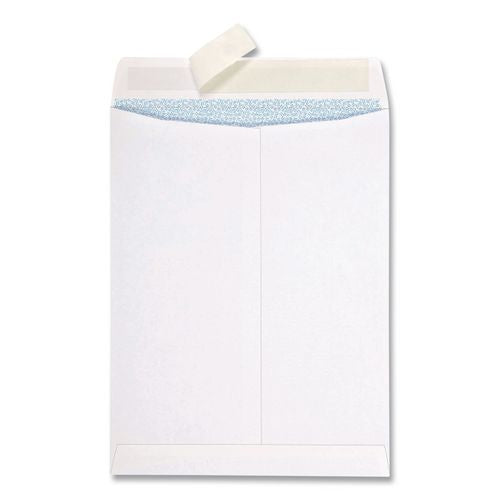 Image of Quality Park QUA44926 Redi-Strip Security Tinted Envelope, #10 1/2, Square Flap, Redi-Strip Adhesive Closure, 9 x 12, White, 100/Box