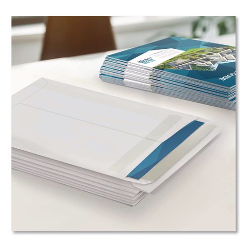 Image of Quality Park QUA44926 Redi-Strip Security Tinted Envelope, #10 1/2, Square Flap, Redi-Strip Adhesive Closure, 9 x 12, White, 100/Box