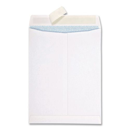 Image of Quality Park Redi-Strip Security Tinted Envelope, #13 1/2, Square Flap, Redi-Strip Adhesive Closure, 10 x 13, White, 100/Box