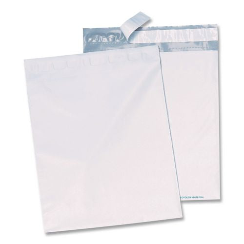 Image of Quality Park QUA46390 Redi-Strip Poly Expansion Mailer, #4 1/2, Square Flap, Redi-Strip Adhesive Closure, 11 x 13, White, 100/Carton