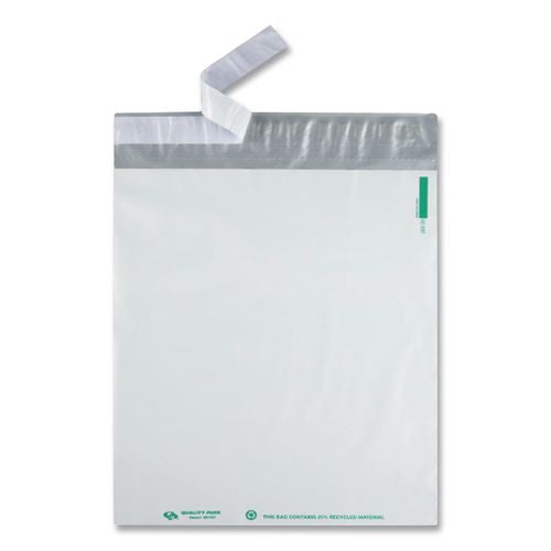 Image of Quality Park QUA46390 Redi-Strip Poly Expansion Mailer, #4 1/2, Square Flap, Redi-Strip Adhesive Closure, 11 x 13, White, 100/Carton