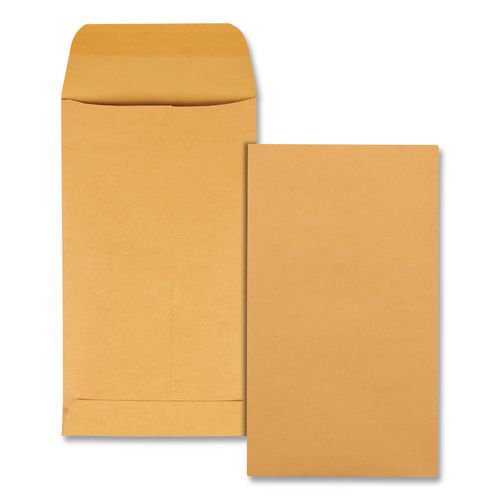 Image of Quality Park QUA50662 Kraft Coin And Small Parts Envelope, #6, Square Flap, Gummed Closure, 3.38 X 6, Brown Kraft, 500/box