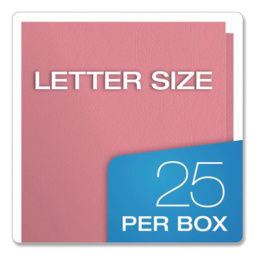 Image of Oxford 57568EE Twin-Pocket Folder, Accommodates (100) 11 x 8.5 Sheets, Pink, 25/Box