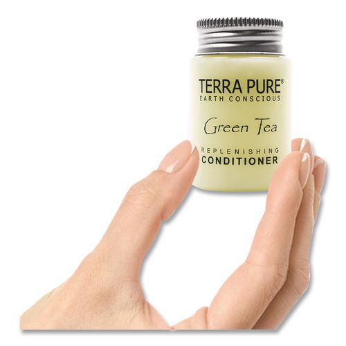 Image of Diversified Hospitality Solutions Terra Pure Conditioner Jam Jar, Green Tea Lemongrass, 1 oz Jar, 300/Carton