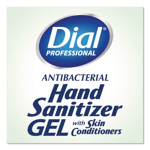 Image of Dial® Professional 1700035482 Gel Antibacterial Hand Sanitizer, 11 oz Pump Bottle, Fragrance-Free, 12/Carton