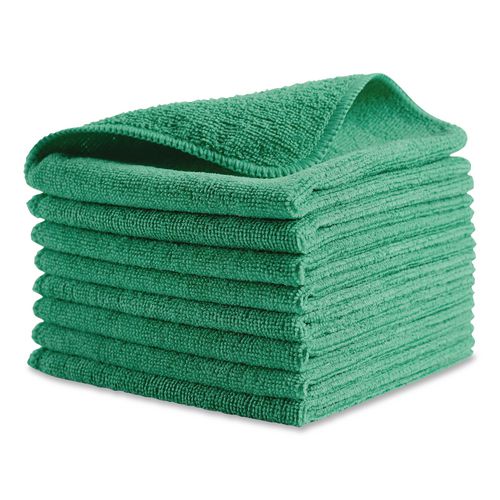 Image of Rubbermaid® Commercial 1820578 Microfiber Cleaning Cloths, 12 X 12, Green, 24/pack