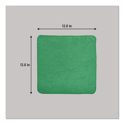 Image of Rubbermaid® Commercial 1820578 Microfiber Cleaning Cloths, 12 X 12, Green, 24/pack