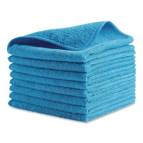 Image of Rubbermaid® Commercial 1820579 Microfiber Cleaning Cloths, 12 X 12, Blue, 24/pack