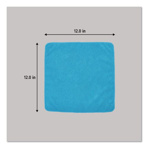 Image of Rubbermaid® Commercial 1820579 Microfiber Cleaning Cloths, 12 X 12, Blue, 24/pack