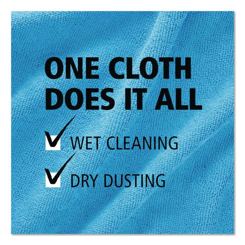 Image of Rubbermaid® Commercial 1820579 Microfiber Cleaning Cloths, 12 X 12, Blue, 24/pack
