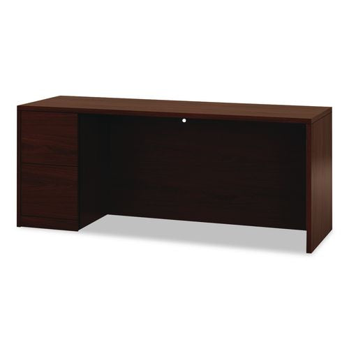 Image of HON® H105904L.NN 10500 Series Full-Height Left Pedestal Credenza, 72w X 24d X 29.5h, Mahogany