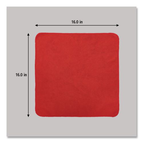 Image of Rubbermaid® Commercial 1820581 Microfiber Cleaning Cloths, 16 x 16, Red, 24/Pack