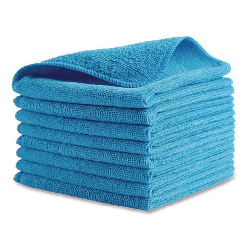 Image of Rubbermaid® Commercial 1820583 Microfiber Cleaning Cloths, 16 X 16, Blue, 24/pack