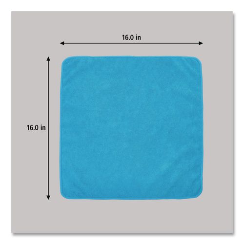 Image of Rubbermaid® Commercial 1820583 Microfiber Cleaning Cloths, 16 X 16, Blue, 24/pack