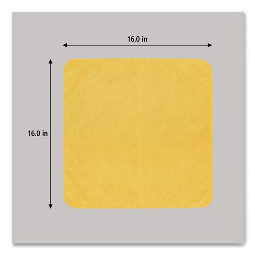 Image of Rubbermaid® Commercial 1820584 Microfiber Cleaning Cloths, 16 X 16, Yellow, 24/pack