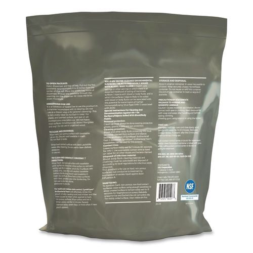 Image of 2XL TXL L101 Antibacterial Gym Wipes Refill, 1-Ply, 6 x 8, Unscented, White, 700 Wipes/Pack, 4 Packs/Carton