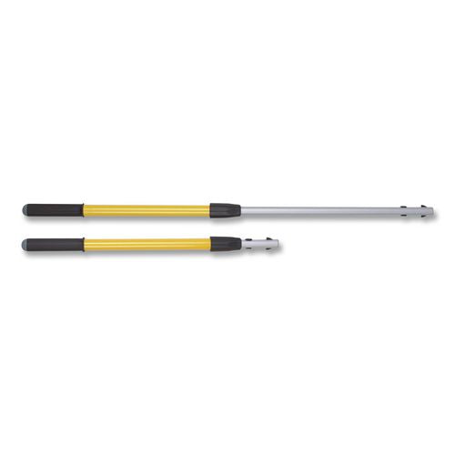Image of Rubbermaid® Commercial HYGEN FGQ74500YL00 HYGEN Quick-Connect Extension Handle, 1.6 ft to 3.3 ft, Yellow/Black