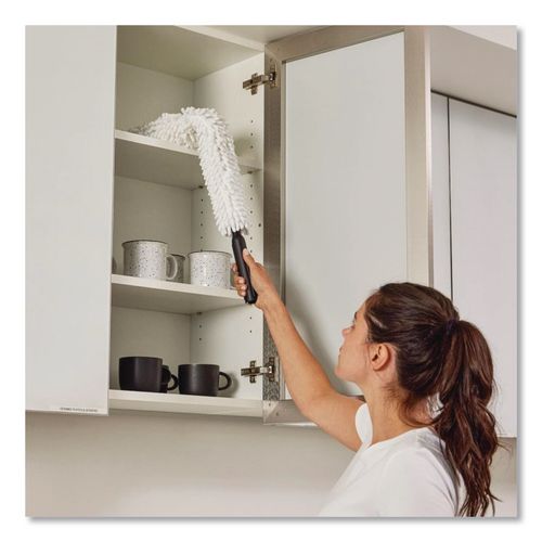 Image of Rubbermaid® Commercial HYGEN FGQ85300WH00 Hygen Quick-Connect Microfiber Dusting Wand Sleeve, White, 6/carton
