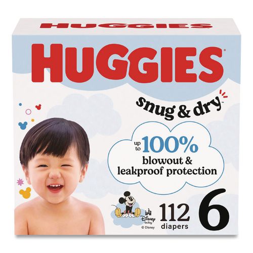 Image of Huggies® 56459 Snug and Dry Diapers, Size 6, 35 plus lbs, 112/Carton