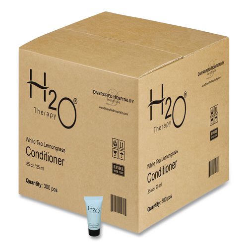 Image of Diversified Hospitality Solutions H2O Therapy Conditioner Single Use, White Tea and Lemongrass, 0.85 oz Tube, 300/Carton