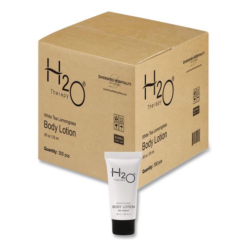 Image of Diversified Hospitality Solutions H2O Therapy Single Use Body Lotion, 0.85 oz Tube, 300/Carton