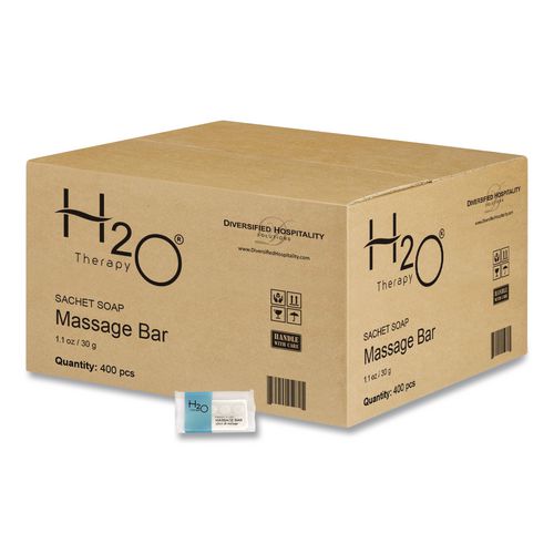 Image of Diversified Hospitality Solutions H2O20MB150 H2O Therapy Soaps, White Tea and Lemongrass Scent, 1.1 oz Bar, 400/Carton