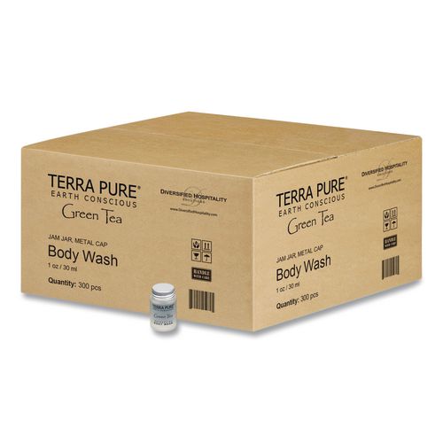 Image of Diversified Hospitality Solutions Terra Pure Shampoo Jam Jar, Green Tea Lemongrass, 1 oz Jar, 300/Carton