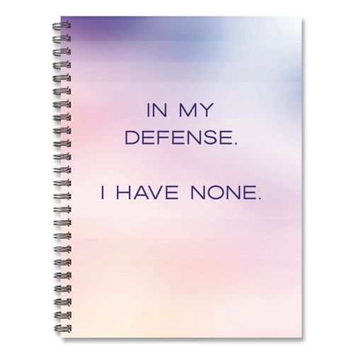 Image of Willow Creek Press 55069 No Defense Undated Journal, Medium/College Rule, Pastel Multicolor Cover, (80) 8 x 6 Sheets